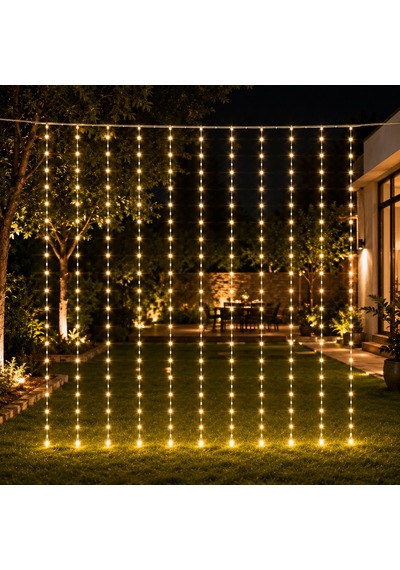 Yuksek Kalite Salkım Led Işık 3 Metre 20 Cm X 2 Metre 80 Cm 12 Dallı Gün Işığı Yılbaşı Noel Işığı