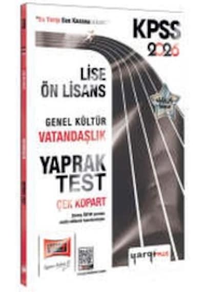 Yargı Yayınları 2026 Kpss Lise-ön Lisans Genel Kültür Vatandaşlık Çek Kopart Yaprak Test