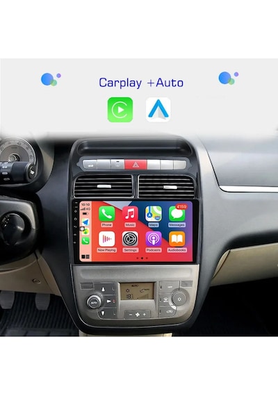 Fiat Linea Android Multimedya 4gb/64gb Carplayli 9 İnc Hd Ips Ekran +kamera  9"