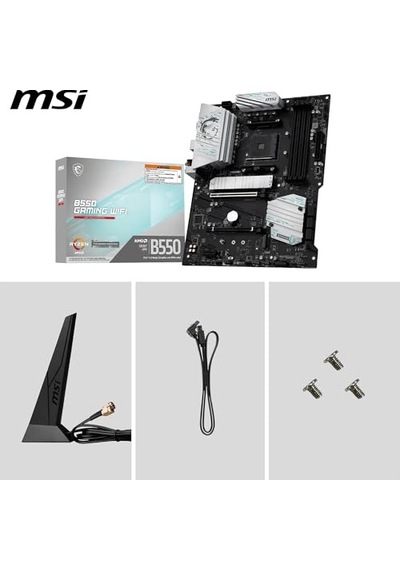 B550 Gamıng Wıfı Am4 Anakart Ddr4 4400mhz Pcıe 4.0 Wi-fi 5 1g Lan Usb 10gbps Atx