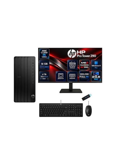 HP Pro Tower 290 G9 623Y0ETRNP11 i5-13500 16 GB 4 TB SSD 23.8" W11P Masaüstü Bilgisayar