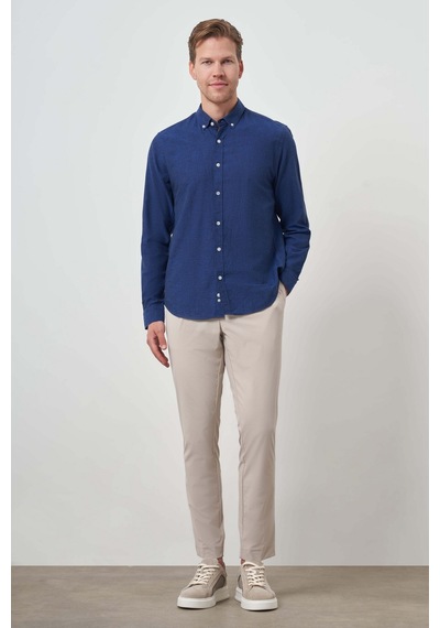 Morven Erkek İndigo Keten Trend Dynamic Fit Düğmeli Yaka Gömlek 25ys004018308 İndigo İndigo Morven Erkek İndigo Keten Trend Dynamic Fit Düğmeli Yaka Gömlek 25ys004018308 İndigo İndigo