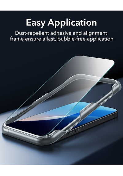 Esr Apple Uyumlu iPhone 16 Pro Halolock Magsafe Hybrid Silikon Kılıf Buzlu Siyah + Ekran Koruyucu Set Şeffaf Siyah