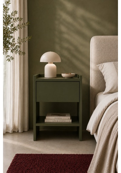 Home Keto Tek Çekmeceli Komodin 38x52x40 Cm Modern Tasarım Haki - 914411036 Haki Home Keto Tek Çekmeceli Komodin 38x52x40 Cm Modern Tasarım Haki - 914411036 Haki