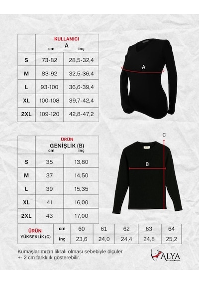 Alya Underwear Pamuklu Kaşkorse V Yaka Body Sweatshirt, Fitilli Kumaş Likralı Bluz, Asker Yeşili Badi Beyaz