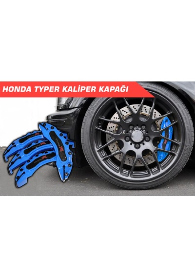 Mavi Type-r 4'lü Kaliper Seti Yapıştırma Logolu