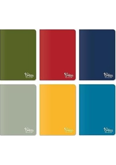 Ofis Serisi, A4 60 Yaprak Çizgili Karton Kapaklı Defter 3'lü Paket, Mavi, Gri, Sarı 103 Ivory
