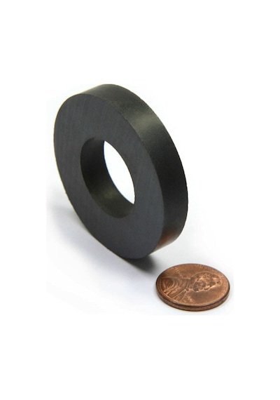 2 Adet Ferrit Mıknatıs, 80mm X D40mm X 15mm Güçlü Ferrit Kömür Seramik Halka Mıknatıs