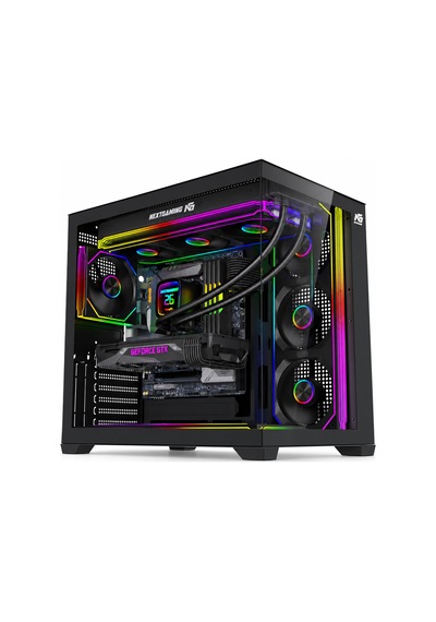 Alpha Royal 7x Argb Fan Kumanda Ve Kontrolcü Atx Boş Bilgisayar Kasası Siyah
