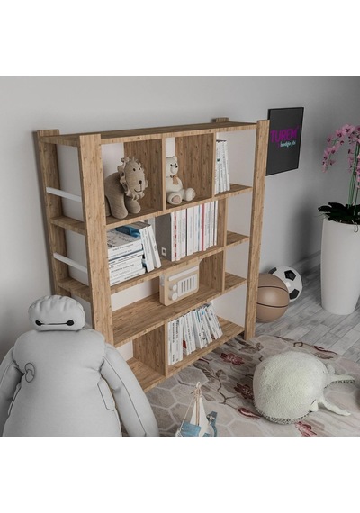 Montessori Çok Amaçlı Kitaplık Suntalam Antrasit