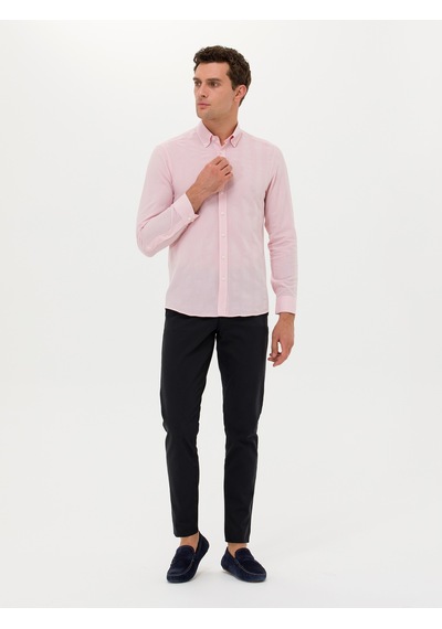 Cacharel Pembe Slim Fit Uzun Kollu Gömlek