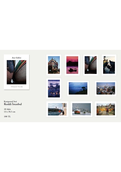 İstanbul - Renkli Kartpostal Seti (10'lu)