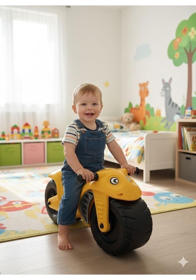 Tommybaby İlk Arabam Oyuncak İlk Motorum 1-3 Yaş Akülü Değildir Sarı