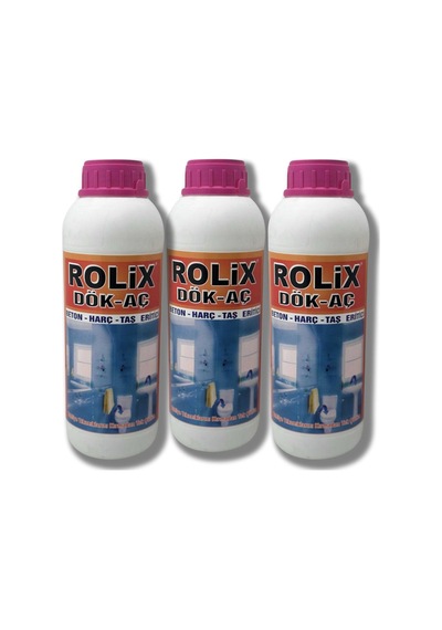 Rolix Harç Beton Eritici Lavabo Açıcı Dök Aç Banyo Wc Lavabo Gider Açıcı 1 Kg 3 Adet