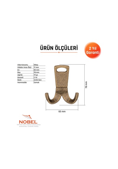 Seylan Askı, Metal Vestiyer Askısı, Anti K Sari, Duvar Ve Dolap Askılığı 5'li Set Vidalı