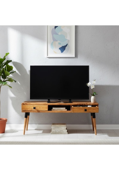 Masif Ahşap Tv Ünitesi 150 Cm İskandinav Stil, Doğal, 2 Çekmeceli Ve 1 Raflı Modest Tv-150 Tk Ahşap Masif Ahşap Tv Ünitesi 150 Cm İskandinav Stil, Doğal, 2 Çekmeceli Ve 1 Raflı Modest Tv-150 Tk Ahşap