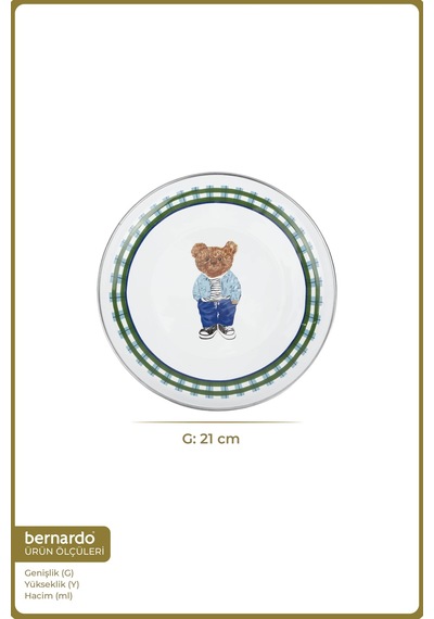 Bernardo Harmony Emaye Servis Tabağı 21 Cm Beyaz - Pembe