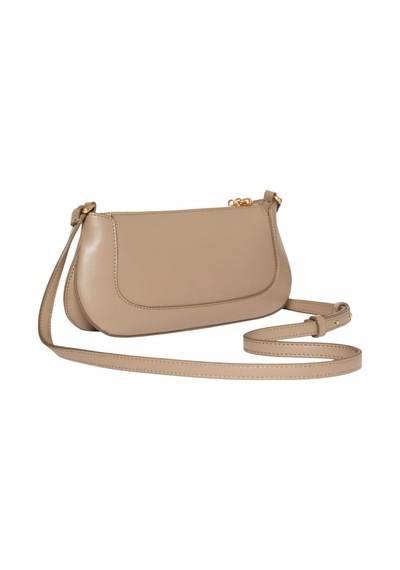 Calvin Klein Hardware Fermuarlı Çapraz Desert Taupe Kadın Çanta-15575 Kahverengi