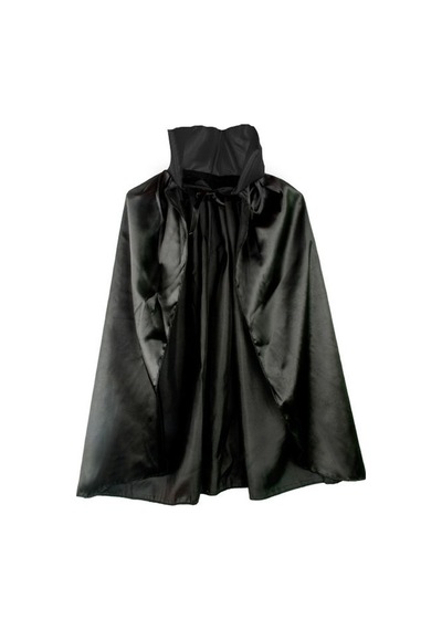 Siyah  Renk Yakalı Halloween Pelerini 90 Cm