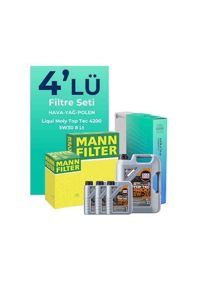 Mann Mercedes Cls300 Dizel Filtre Bakım Seti Liqui Moly Motor Yağlı (2018-2023) 4 Lü -