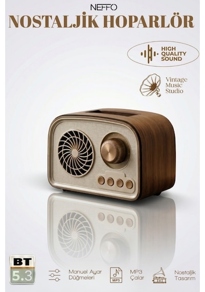 Nostaljik Radyo-bluetooth-usb