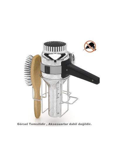 Tekno Tel Ef-262 Yapışkanlı Saç Kurutma Makinası Aparatı Krom