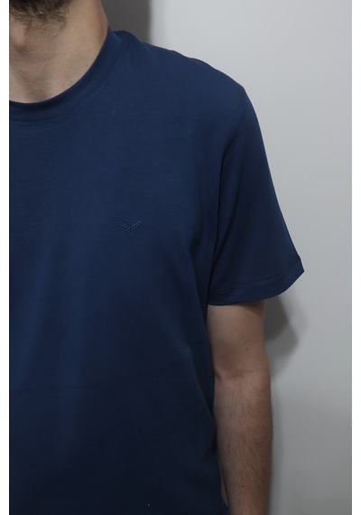 Santa Dmctekstil Erkek 2675 Düz Spor Kesim Rahat Kalıp Bisiklet Yaka Basic T-shirt Indigo Santa Dmctekstil Erkek 2675 Düz Spor Kesim Rahat Kalıp Bisiklet Yaka Basic T-shirt Indigo