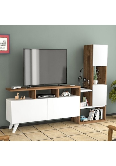 Tv Ünitesi Turra Beyaz Ceviz 177 Cm