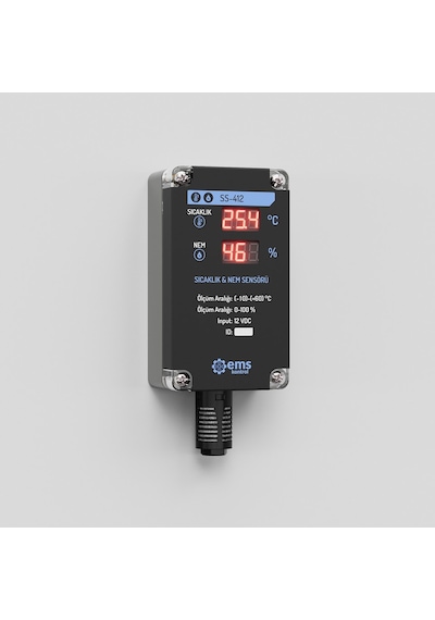 Ems Kontrol - Taşınabilir Sıcaklık Nem Sensörü (-20) - (+60) °C