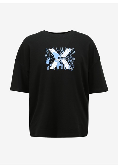 John Richmond Bisiklet Yaka Siyah Erkek T-shirt Uma23004ts