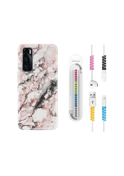 Vivo Y70 Kılıf Kablo Koruyuculu Colorfull Marble 2 1389