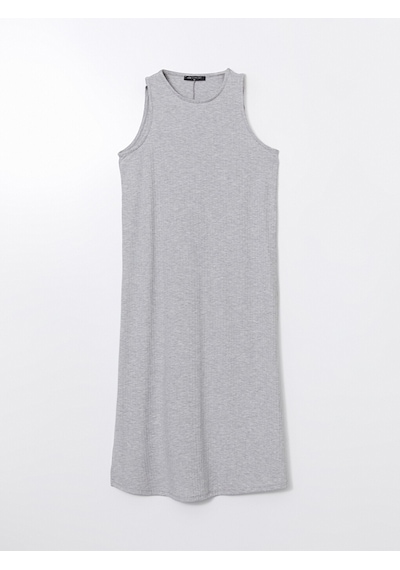 Lcw Comfort Gri Bisiklet Yaka Elbise