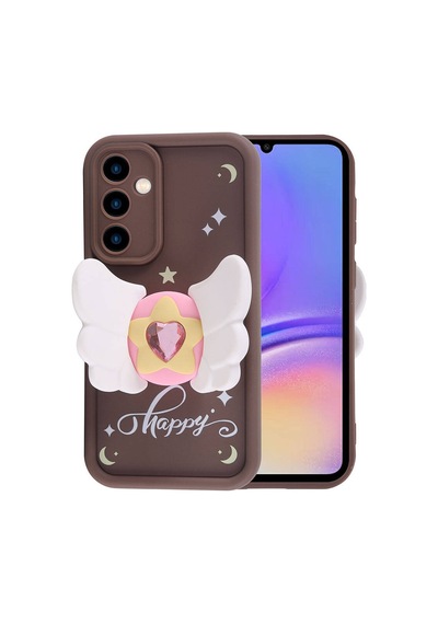 Galaxy Uyumlu A05s Kılıf Kamera Korumalı Figür Tasarımlı Zore Kapya Kapak-pembe Açık Pembe Açık
