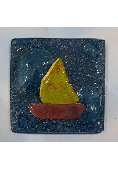 Leva Dekoratif Cam Banyo Gider Süsü 10 X 10 Cm - Gemi