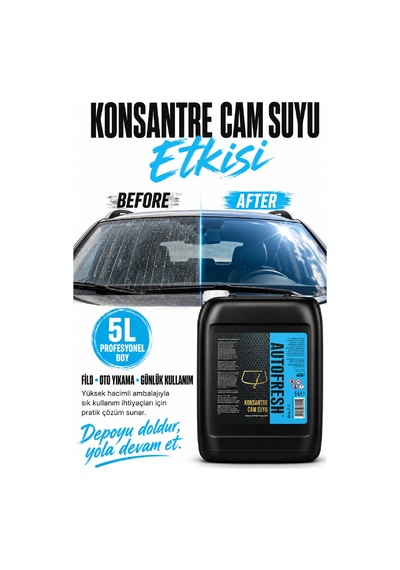 Araç Konsantre Cam Suyu 5 Lt Sünger