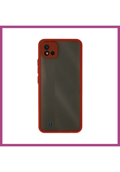 Gees Global Realme C11 2021 Uyumlu Kılıf Montreal Silikon Kapak - Kırmızı Gbzs