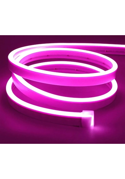 12 V Neon Led 1 Metre Kumanda Modülü Ve Trafo Hariç Pembe