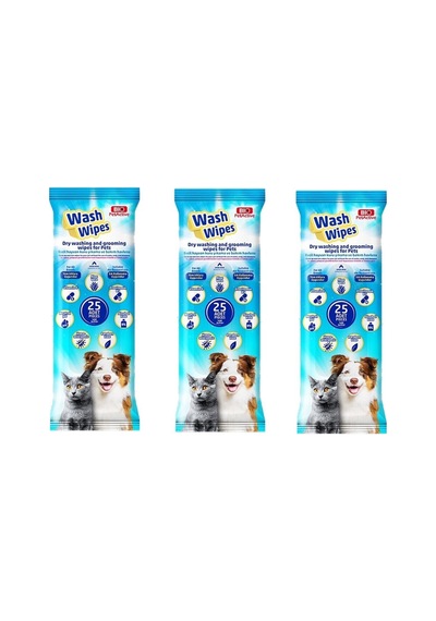 Wash Wipes Kuru Yıkama Ve Bakım Havlusu 25 Li X 3 Paket