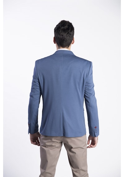 Sposo G-194 Dar Kalıp Örme Kumaş İndigo Erkek Blazer Ceket İndigo Sposo G-194 Dar Kalıp Örme Kumaş İndigo Erkek Blazer Ceket İndigo