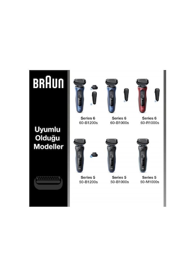 Braun Series 5 53B Tıraş Makinesi Yedek Başlığı - Siyah