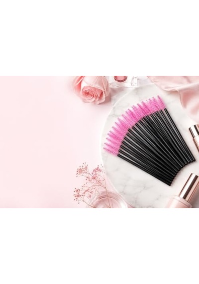 Shopexxtra 50 Li Kaş Ve Kirpik Tarama Fırçası, Tek Kullanımlık Maskara Spoolie Fırça Seti, İpek Kirpik, Microblading Ve Kalıcı Makyaj İçin