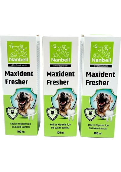 Nanbell Maxident Fresher Kedi ve Köpekler İçin Diş Bakım Spreyi 3 x 100 ML