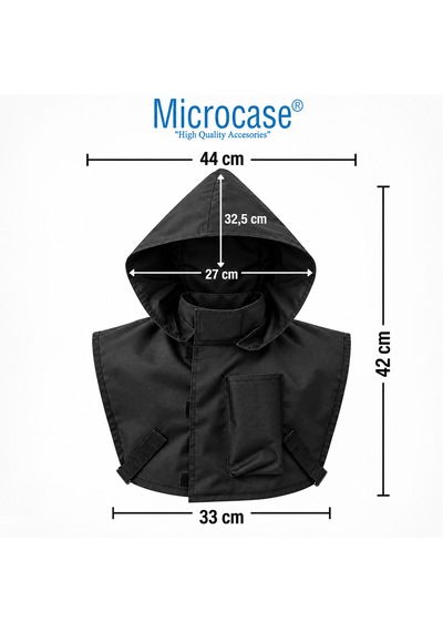 Microcase Motosiklet Kapüşonlu Kışlık Boyunluk Ve Göğüs Koruyucu Rüzgar Kesici Su İtici Cırtlı Sürücü Göğüs Koruyucu Al7038 0