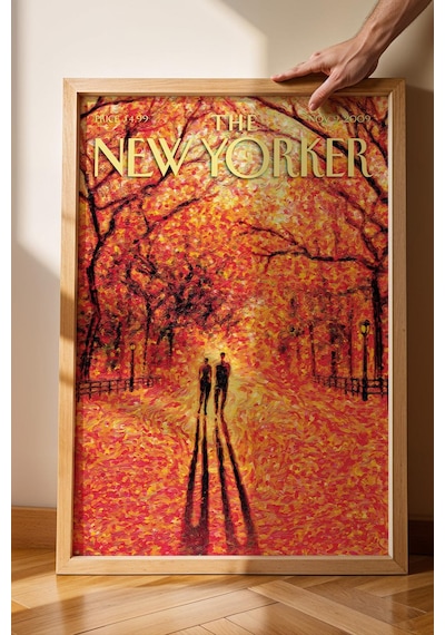 The New Yorker Çerçeveli Tablo November 9 2009 - Central Park'ta Sonbahar Tablosu