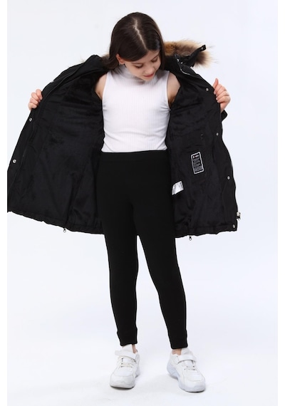 Benitto Kids Kız Çocuk Kaban 1249-siyah Siyah