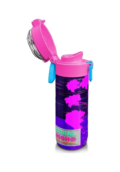 Coral High Kidsmor Pembe Anime Kedi Desenli Pipetli Ve Direkt İçim Çelik Termos 500 Ml 31954 Pembe