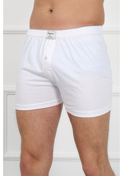 Akbeniz Erkek Penye Boxer 40040-Beyaz