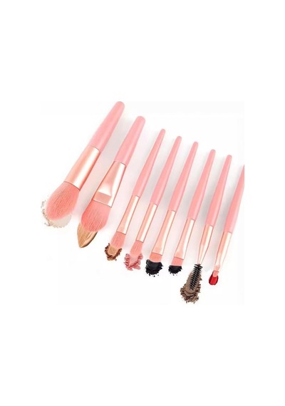 8 Parça Makyaj Fırçası Seti Fondöten Far Pudra Eyeliner Kaş Fırça Set Cin831pm