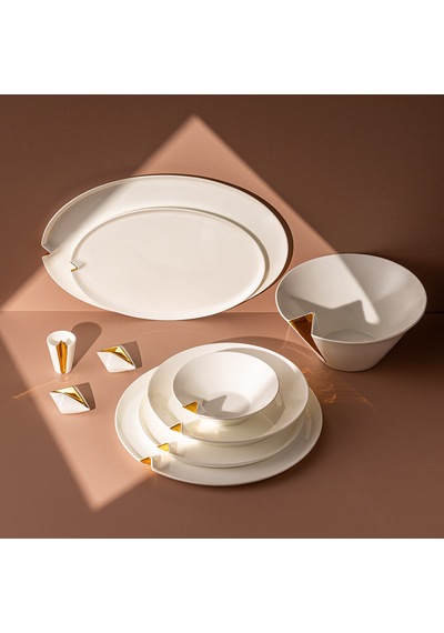 Jumbo Notch Gold 58 Parça 12 Kişilik Yemek Takımı