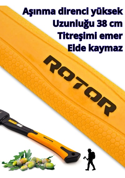 Rotor Fiber Saplı 1360gr+900gr 2 Li Balta Seti